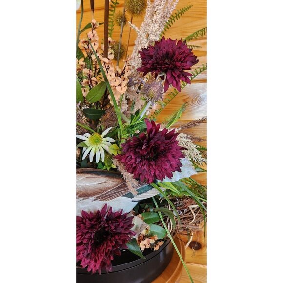 MALLARD DUCK FLORAL Arrangement large floral great entryway or mantel. - Picture 3 of 7